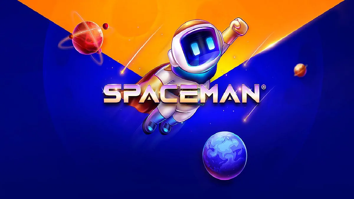 Efek visual luar angkasa di slot Spaceman dengan planet berputar dan bintang